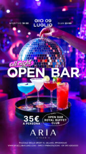 Aria Club Milano - Openbar - 09/07/2026